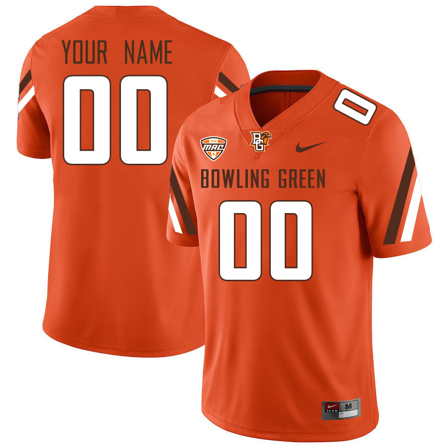 Custom Bowling Green Falcons Name And Number College Football Jerseys Stitched Sale-Orange